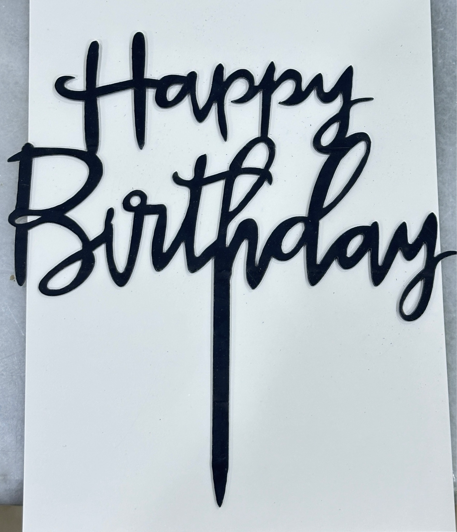 Happy Birthday Topper (Black)